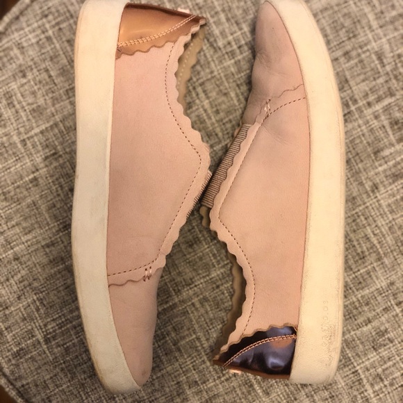 cole haan scalloped slip on sneaker